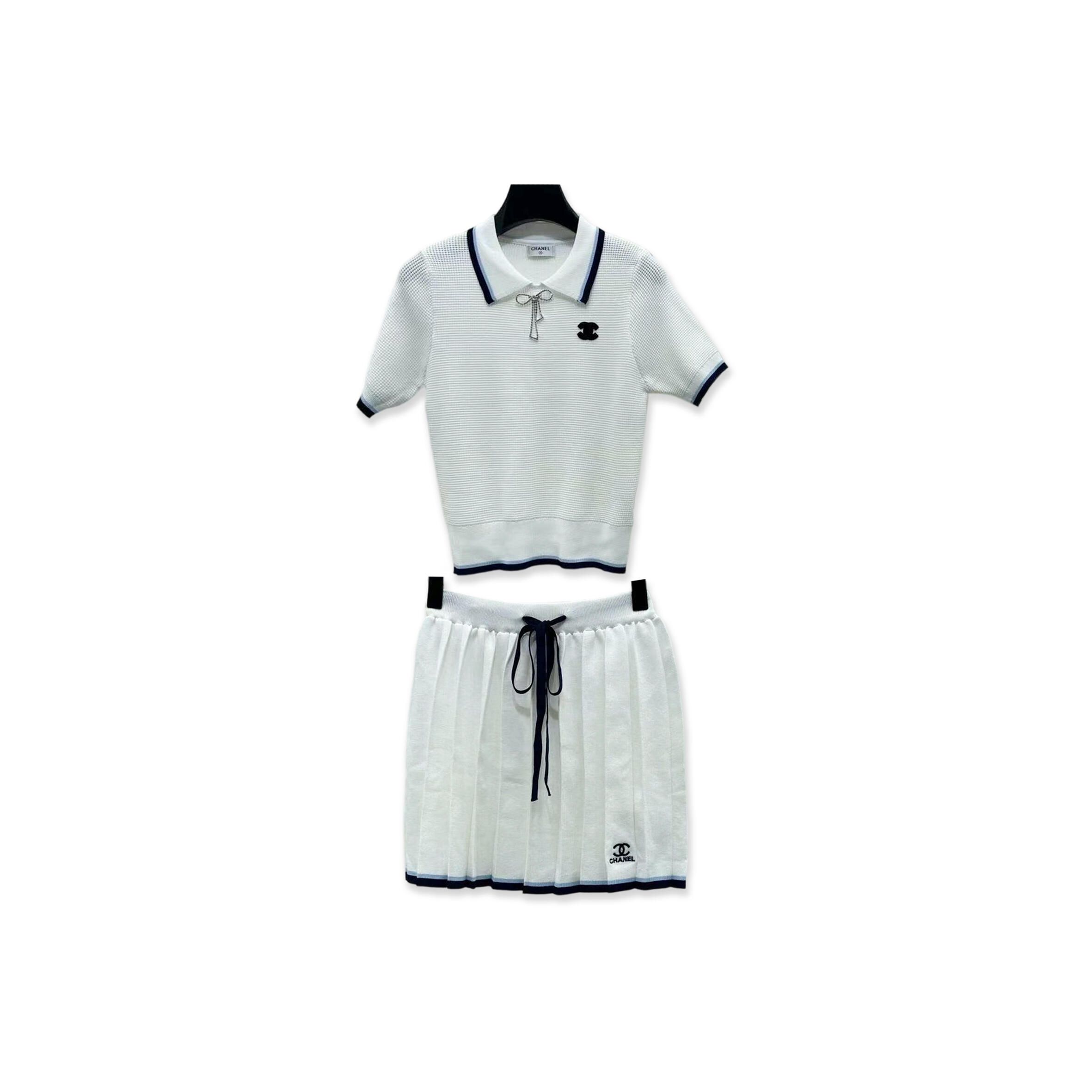 Ch**el knit polo shirt set